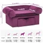 Sofá para perros con cajón felpa borgoña 75x50x38 cm de , Camas para perros - Ref: Foro24-171081, Precio: 110,01 €, Descuento: %