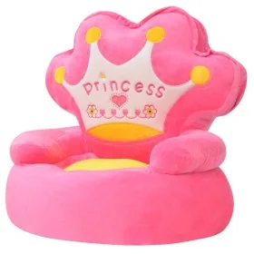 Silla de peluche para niños princesa rosa de , Sillas y tronas para niños - Ref: Foro24-80158, Precio: 77,66 €, Descuento: %