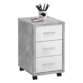 FMD Cajonera móvil color hormigón y blanco brillante by , Filing cabinets - Ref: Foro24-429441, Price: 102,95 €, Discount: %