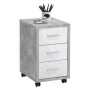 FMD Cajonera móvil color hormigón y blanco brillante by , Filing cabinets - Ref: Foro24-429441, Price: 102,95 €, Discount: %