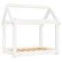 Cama para perros madera maciza de pino blanco 71x55x70 cm de , Camas para perros - Ref: Foro24-822203, Precio: 59,46 €, Descu...