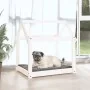 Cama para perros madera maciza de pino blanco 71x55x70 cm de , Camas para perros - Ref: Foro24-822203, Precio: 59,46 €, Descu...