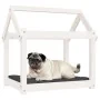 Cama para perros madera maciza de pino blanco 71x55x70 cm de , Camas para perros - Ref: Foro24-822203, Precio: 59,46 €, Descu...