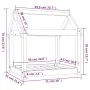 Cama para perros madera maciza de pino blanco 71x55x70 cm de , Camas para perros - Ref: Foro24-822203, Precio: 59,46 €, Descu...