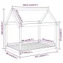 Cama para perros madera maciza de pino 111x80x100 cm de , Camas para perros - Ref: Foro24-822217, Precio: 85,28 €, Descuento: %