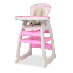 Trona convertible 3 en 1 con mesa rosa de , Sillas y tronas para niños - Ref: Foro24-10143, Precio: 152,92 €, Descuento: %