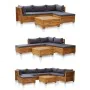 Reposapiés seccional con cojín madera maciza de acacia von , Modulare Sofas für den Außenbereich - Ref: Foro24-46691, Preis: ...