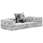 Puf modular de 2 plazas tela gris claro de , Cojines para sillas y sofás - Ref: Foro24-249407, Precio: 180,36 €, Descuento: %