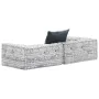Puf modular de 2 plazas tela gris claro de , Cojines para sillas y sofás - Ref: Foro24-249407, Precio: 180,36 €, Descuento: %