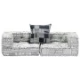 Puf modular de 2 plazas tela gris claro de , Cojines para sillas y sofás - Ref: Foro24-249407, Precio: 180,36 €, Descuento: %