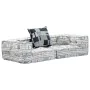Puf modular de 2 plazas tela gris claro de , Cojines para sillas y sofás - Ref: Foro24-249407, Precio: 180,36 €, Descuento: %