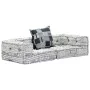 Puf modular de 2 plazas tela gris claro de , Cojines para sillas y sofás - Ref: Foro24-249407, Precio: 180,36 €, Descuento: %