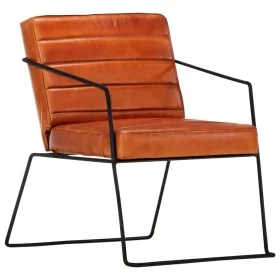 Sillón de cuero auténtico marrón canela de , Sillones - Ref: Foro24-284411, Precio: 233,81 €, Descuento: %