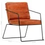 Sillón de cuero auténtico marrón canela de , Sillones - Ref: Foro24-284411, Precio: 233,81 €, Descuento: %