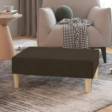 Reposapiés de tela marrón oscuro 78x56x32 cm de , Otomanas - Ref: Foro24-337679, Precio: 65,34 €, Descuento: %