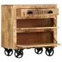 Aparador con ruedas de madera maciza de mango 70x40x75 cm de , Cajoneras - Ref: Foro24-285829, Precio: 214,98 €, Descuento: %