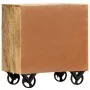 Aparador con ruedas de madera maciza de mango 70x40x75 cm de , Cajoneras - Ref: Foro24-285829, Precio: 214,98 €, Descuento: %
