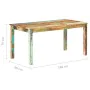 Mesa de comedor de madera maciza reciclada 160x80x76 cm de , Mesas de cocina y de comedor - Ref: Foro24-285931, Precio: 244,2...