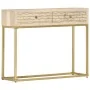 Mesa consola de madera maciza de mango dorado 90x30x75 cm de , Aparadores - Ref: Foro24-286505, Precio: 180,58 €, Descuento: %