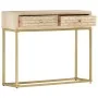 Mesa consola de madera maciza de mango dorado 90x30x75 cm de , Aparadores - Ref: Foro24-286505, Precio: 180,58 €, Descuento: %