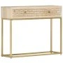Mesa consola de madera maciza de mango dorado 90x30x75 cm de , Aparadores - Ref: Foro24-286505, Precio: 180,58 €, Descuento: %