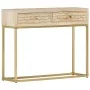 Mesa consola de madera maciza de mango dorado 90x30x75 cm de , Aparadores - Ref: Foro24-286505, Precio: 180,58 €, Descuento: %