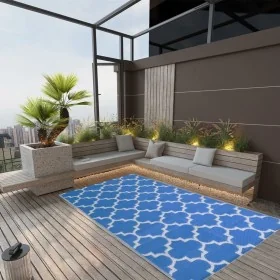 Alfombra de exterior ARAKIL azul 120x180 cm PP de , Protectores para exterior - Ref: Foro24-316998, Precio: 29,35 €, Descuent...