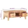 Mesita de centro madera de mango rugosa 100x55x40 cm de , Mesas de centro - Ref: Foro24-320236, Precio: 282,99 €, Descuento: %