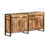 Aparador de madera maciza de acacia acabado miel 172x35x80 cm von , Sideboards - Ref: Foro24-321698, Preis: 503,60 €, Rabatt: %