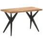 Mesa de comedor de madera maciza de acacia 120x60x76 cm de , Mesas de cocina y de comedor - Ref: Foro24-323559, Precio: 245,6...