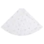 Falda del árbol de Navidad de lujo blanca cuero sintético 150cm de , Cubrepié del árbol de Navidad - Ref: Foro24-330274, Prec...