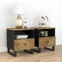 Mesitas de noche 2 uds madera maciza mango madera contrachapada by , Nightstands - Ref: Foro24-350655, Price: 118,92 €, Disco...