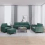Juego de sofás 4 piezas terciopelo verde oscuro de , Sofás - Ref: Foro24-3201946, Precio: 775,56 €, Descuento: %