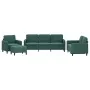 Juego de sofás 4 piezas terciopelo verde oscuro de , Sofás - Ref: Foro24-3201946, Precio: 775,56 €, Descuento: %