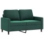 Juego de sofás 4 piezas terciopelo verde oscuro de , Sofás - Ref: Foro24-3201946, Precio: 775,56 €, Descuento: %