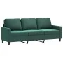 Juego de sofás 4 piezas terciopelo verde oscuro de , Sofás - Ref: Foro24-3201946, Precio: 775,56 €, Descuento: %