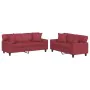 Juego de sofás con cojines 2 piezas cuero sintético rojo tinto by , Sofas - Ref: Foro24-3201927, Price: 557,98 €, Discount: %