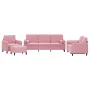 Juego de sofás con cojines 4 piezas terciopelo rosa de , Sofás - Ref: Foro24-3201967, Precio: 786,66 €, Descuento: %