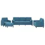 Juego de sofás con cojines 4 piezas terciopelo azul de , Sofás - Ref: Foro24-3201973, Precio: 782,37 €, Descuento: %