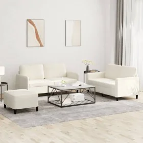 Juego de sofás 3 piezas terciopelo crema de , Sofás - Ref: Foro24-3201992, Precio: 538,96 €, Descuento: %