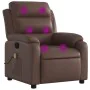 Sillón de masaje reclinable cuero sintético marrón de , Sillones - Ref: Foro24-373495, Precio: 222,07 €, Descuento: %