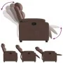 Sillón reclinable de cuero sintético marrón de , Sillones - Ref: Foro24-373488, Precio: 221,49 €, Descuento: %