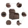 Sillón reclinable de cuero sintético marrón de , Sillones - Ref: Foro24-373488, Precio: 221,49 €, Descuento: %