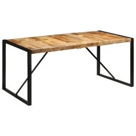 Mesa de comedor madera maciza de mango sin tratar 175x90x76 cm de , Mesas de cocina y de comedor - Ref: Foro24-351691, Precio...