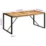 Mesa de comedor madera maciza de mango sin tratar 175x90x76 cm by , Kitchen and dining tables - Ref: Foro24-351691, Price: 22...