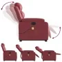 Sillón de masaje elevable eléctrico cuero artificial rojo tinto de , Sillones - Ref: Foro24-3205067, Precio: 389,90 €, Descue...