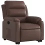 Sillón reclinable elevable cuero sintético marrón by , Armchairs - Ref: Foro24-3205044, Price: 304,45 €, Discount: %