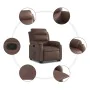 Sillón reclinable elevable cuero sintético marrón by , Armchairs - Ref: Foro24-3205044, Price: 304,45 €, Discount: %