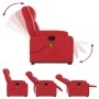 Sillón reclinable de masaje de pie cuero artificial rojo de , Sillones - Ref: Foro24-3205162, Precio: 309,19 €, Descuento: %