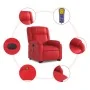 Sillón de majaje elevable eléctrico cuero artificial rojo de , Sillones - Ref: Foro24-3205176, Precio: 360,48 €, Descuento: %